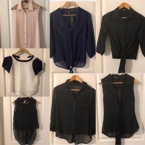 7 Tops Bundle Forever 21 High low Blouse